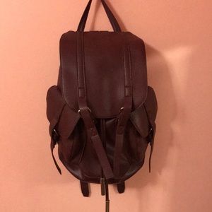 Top shop faux leather backpack